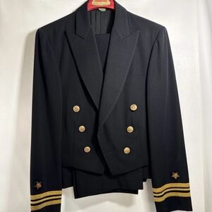 Vietnam Era US NAVY Officer Dress Uniform Jacket+Trousers Stripes Gold Buttons